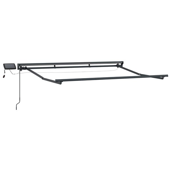 vidaXL Cadre de store manuel avec LEDs Anthracite 3 5 x 2 5 m