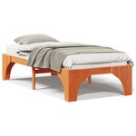 vidaXL Cadre de lit surélevé avec stockage Marron Bois massif en pin