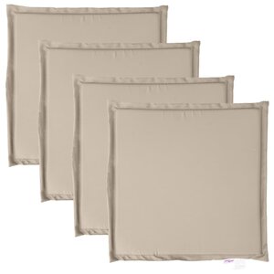 vidaXL Coussins de siège de jardin lot de 4 taupe 45x45x2 cm carré