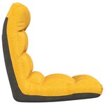 vidaXL Chaise pliable de sol Jaune moutarde Tissu