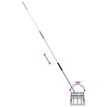 vidaXL Niveau de jardin Argent 75 x 25 x 200 cm Acier Inoxydable 201