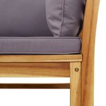 vidaXL Salon de jardin 4 Pièces avec coussins Bois d'acacia solide
