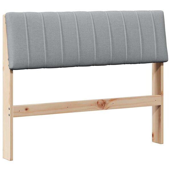 vidaXL Tête de lit capitonnée Gris clair 100 cm Pin massif