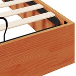 vidaXL Cadre de lit ottoman avec rangement Brun Ciré 140 x 200 cm