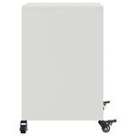 vidaXL Table de chevet blanc 36x39x59 cm acier