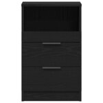 vidaXL Cabinet de chevet Chêne noir 40 x 35 x 65 cm Bois d'ingénierie