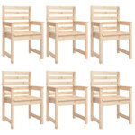 vidaXL Ensemble à manger de jardin 7 Pièces bois massif de pin