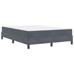 vidaXL Lit boxspring avec matelas Gris foncé 160 x 220 cm Velours