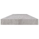vidaXL Étagère murale flottante Gris béton 120x23 5x3 8 cm MDF