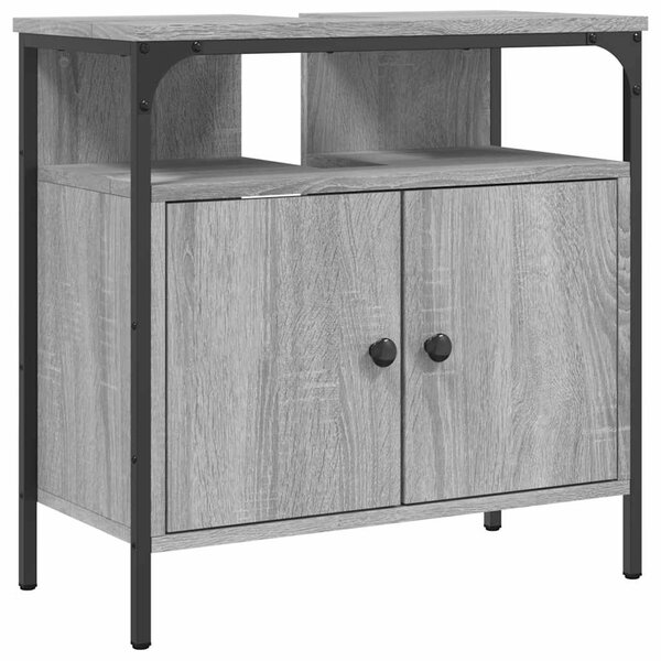 vidaXL Armoire lavabo de salle de bain sonoma gris 60x30x60 cm