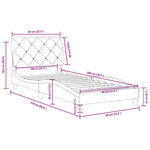 vidaXL Cadre de lit sans matelas rose 80x200 cm velours