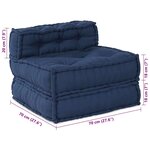 vidaXL Coussin 4 Pièces Bleu 70 x 70 x 54 cm Polyester