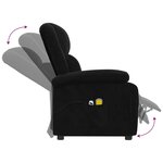 vidaXL Fauteuil de massage Noir Velours