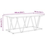 vidaXL Table basse Sonoma gris 100 x 50 x 40 cm