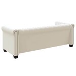vidaXL Canapé Chesterfield à 3 places cuir synthétique blanc