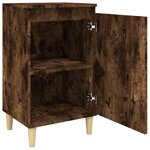 vidaXL Tables de chevet 2 Pièces chêne fumé 40x35x70 cm bois d'ingénierie