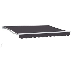 vidaXL Auvent rétractable manuel Anthracite 3 x 2 5 m