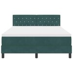 vidaXL Lit à ressorts avec matelas Vert foncé 140 x 200 cm tissu
