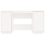 vidaXL Bureau blanc 140x50x75 cm bois massif de pin