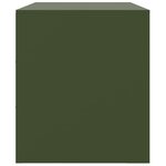 vidaXL Meuble TV vert olive 99x39x44 cm acier
