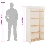 vidaXL Garde-robe Blanc 79 x 40 x 170 cm Tissu