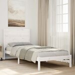 vidaXL Cadre de lit extra long sans matelas 100x220 cm bois massif
