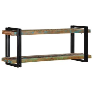 vidaXL Étagère murale multicolore bois massif récupération