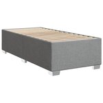 vidaXL Sommier à lattes de lit et matelas Gris clair 90x190 cm Tissu