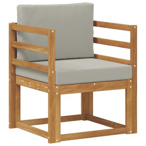 vidaXL Canapé d’extérieur Bois d'acacia massif et polyester