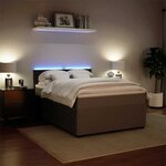 vidaXL Sommier à lattes de lit et matelas Gris clair 140x200cm Velours