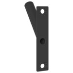 vidaXL Support de mât de drapeau Noir 15 x 3 cm Acier