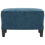 vidaXL Repose-pied Bleu 60x50x41 cm Velours
