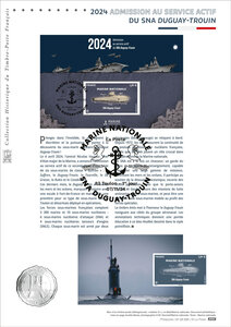 Document philatélique - Admission au service actif du SNA Duguay-Trouin