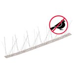 vidaXL Ensemble de 10 pointes à 5 rangées contre oiseaux Inox 5 m