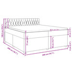 vidaXL Sommier à lattes de lit avec matelas Bleu 200x200 cm Tissu