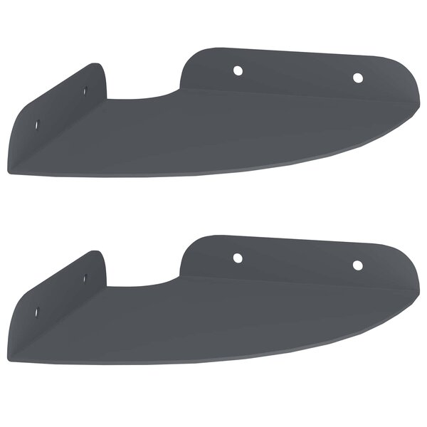 vidaXL Étagère Flottante d'Angle 2 pc Anthracite 15 x 15 x 2 cm