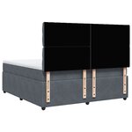 vidaXL Sommier à lattes de lit et matelas Gris foncé 180x200cm Velours