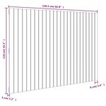 vidaXL Tête de lit murale Noir 159 5x3x110 cm Bois massif de pin