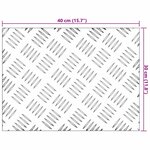 vidaXL Nez de marche Rectangulaire 2 Pièces Argenté 40 x 30 cm Aluminium