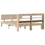 vidaXL Cadre de lit avec tête de lit 135x190 cm bois de pin massif