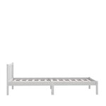 vidaXL Cadre de lit sans matelas blanc bois massif