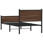 vidaXL Cadre de lit métal avec tête de lit et pied de lit 75x190 cm