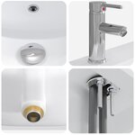 vidaXL Lavabo de salle de bains Chrome 61 x 40 x 16 5 cm métal