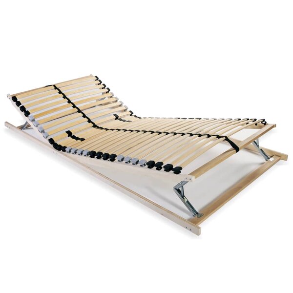 vidaXL Sommier à lattes sans matelas avec 28 lattes 7 zones 80x200 cm