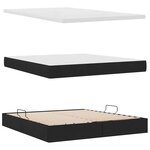 vidaXL Lit avec rangement et matelas avec matelas Noir 160 x 200 cm