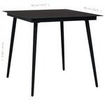 vidaXL Ensemble à manger d'extérieur 3 Pièces résine tressée et verre