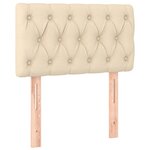 vidaXL Sommier à lattes de lit avec matelas Crème 80x200 cm Tissu