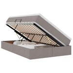 vidaXL Lit avec rangement et matelas Taupe 120 x 190 cm Polyester