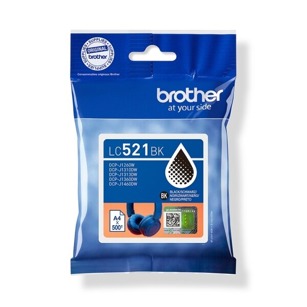 Cartouche d'encre noire d'origine Brother LC521BK - LC521BK