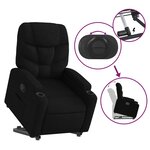 vidaXL Fauteuil inclinable noir tissu
